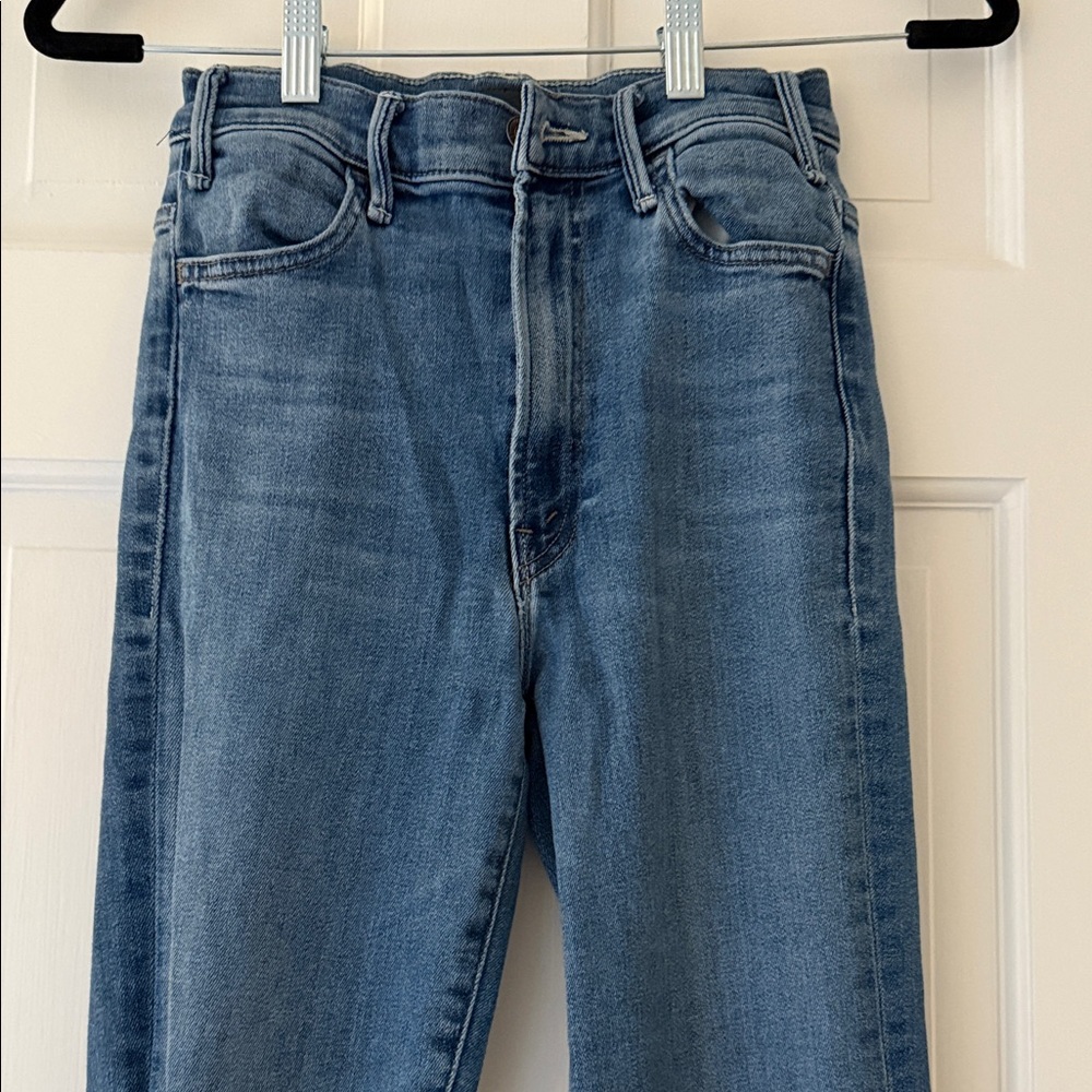 MOTHER Women's Light Blue Cropped Ankle Jeans
